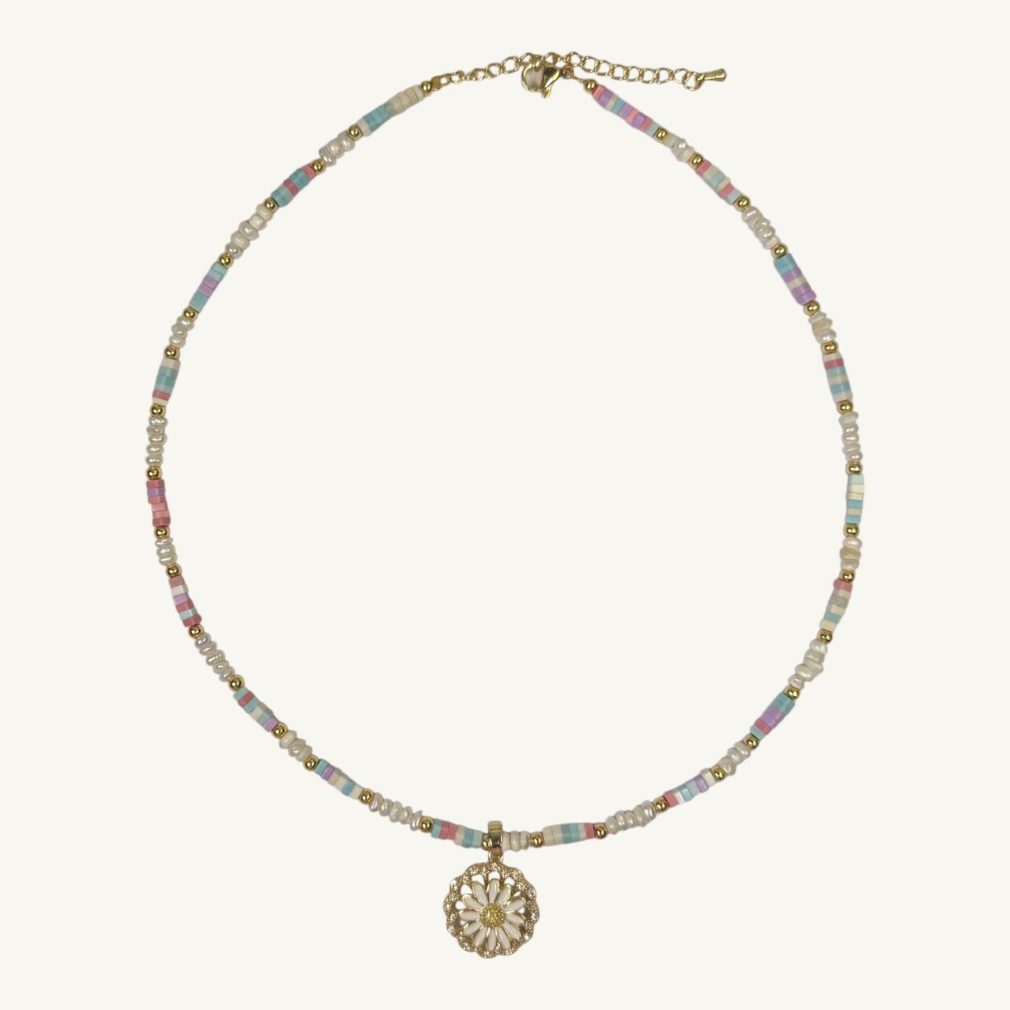 Pastel Agate &Pearl Handmade Necklace Choker Set