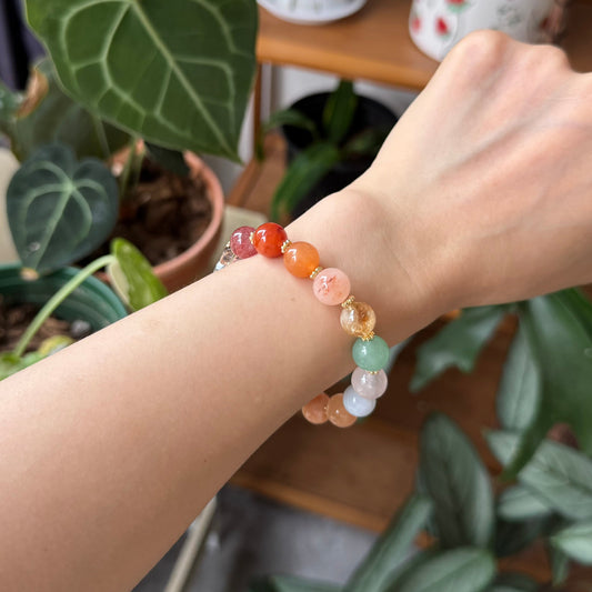 Joyful Garden Jade Beaded Bracelet