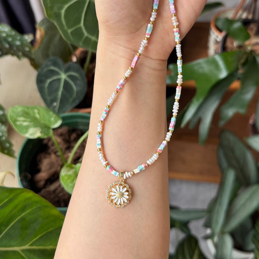 Pastel Agate &Pearl Handmade Necklace Choker Set