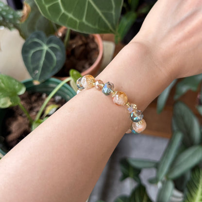 Honey Yellow Quartz& Citrine Handmade Crystal Bracelet
